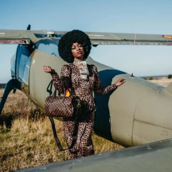 SPRAY GROUND Sprayground Sharks In Paris Polaris Mini Duffel Bag - Brown Check / Gold