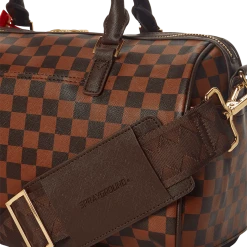 SPRAY GROUND Sprayground Sharks In Paris Polaris Mini Duffel Bag - Brown Check / Gold