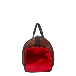 SPRAY GROUND Sprayground Sharks And Skulls Duffel Bag - Brown Check / Red