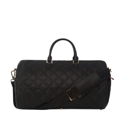 SPRAY GROUND Sprayground Noir Quilt Gold Chain Shark Duffle Bag - Black / Gold