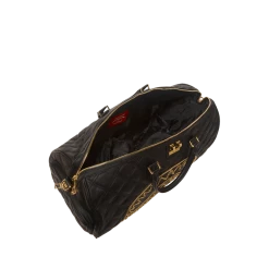 SPRAY GROUND Sprayground Noir Quilt Gold Chain Shark Duffle Bag - Black / Gold