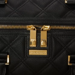 SPRAY GROUND Sprayground Noir Quilt Gold Chain Shark Duffle Bag - Black / Gold