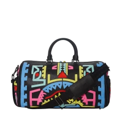 SPRAY GROUND Sprayground A.I. Path To The Future Duffel Bag - Black / Blue / Pink / Yellow