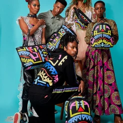 SPRAY GROUND Sprayground A.I. Path To The Future Duffel Bag - Black / Blue / Pink / Yellow