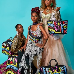 SPRAY GROUND Sprayground A.I. Path To The Future Duffel Bag - Black / Blue / Pink / Yellow