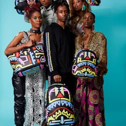 SPRAY GROUND Sprayground A.I. Path To The Future Duffel Bag - Black / Blue / Pink / Yellow