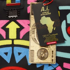 SPRAY GROUND Sprayground A.I. Path To The Future Duffel Bag - Black / Blue / Pink / Yellow