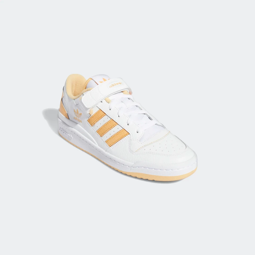 Adidas Men's Forum Low Shoes - Cloud White / Pulse Amber / Orange Rush