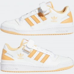 Adidas Men's Forum Low Shoes - Cloud White / Pulse Amber / Orange Rush