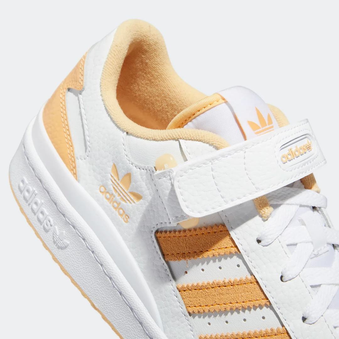 Adidas Men's Forum Low Shoes - Cloud White / Pulse Amber / Orange Rush