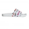 Adidas Women's Adilette Slides - Cloud White / Floral