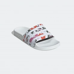 Adidas Women's Adilette Slides - Cloud White / Floral