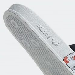 Adidas Women's Adilette Slides - Cloud White / Floral