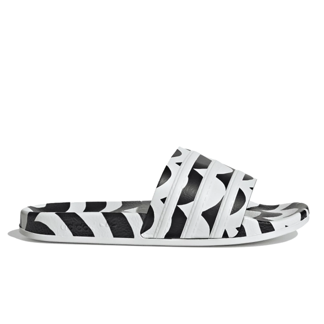 Adidas Women's Marimekko Adilette Slides - Core Black / Cloud White / Team Real Magenta