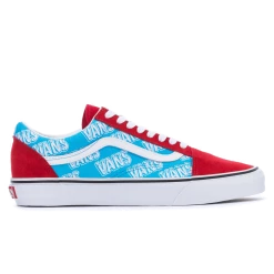 Vans Unisex Retro Mart Old Skool Shoes - Red / Blue / White
