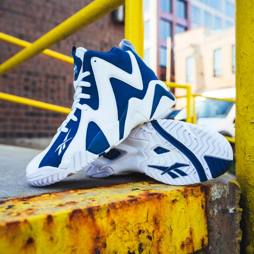 Reebok Men's Kamikaze II Basketball Shoes - Ftwr White / Batik Blue