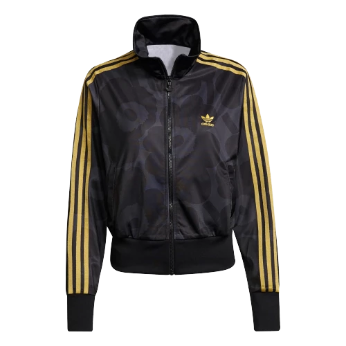 Adidas Women's Marimekko Firebird Track Jacket - Black / Carbon / Yellow
