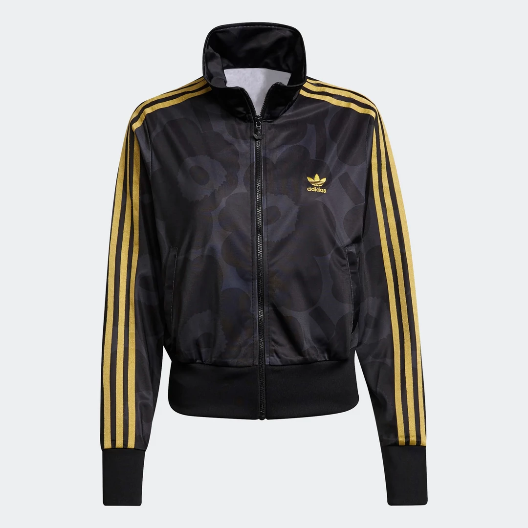 Adidas Women's Marimekko Firebird Track Jacket - Black / Carbon / Yellow