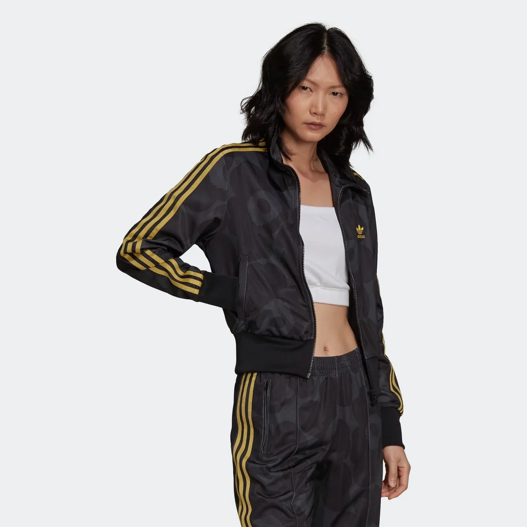 Adidas Women's Marimekko Firebird Track Jacket - Black / Carbon / Yellow