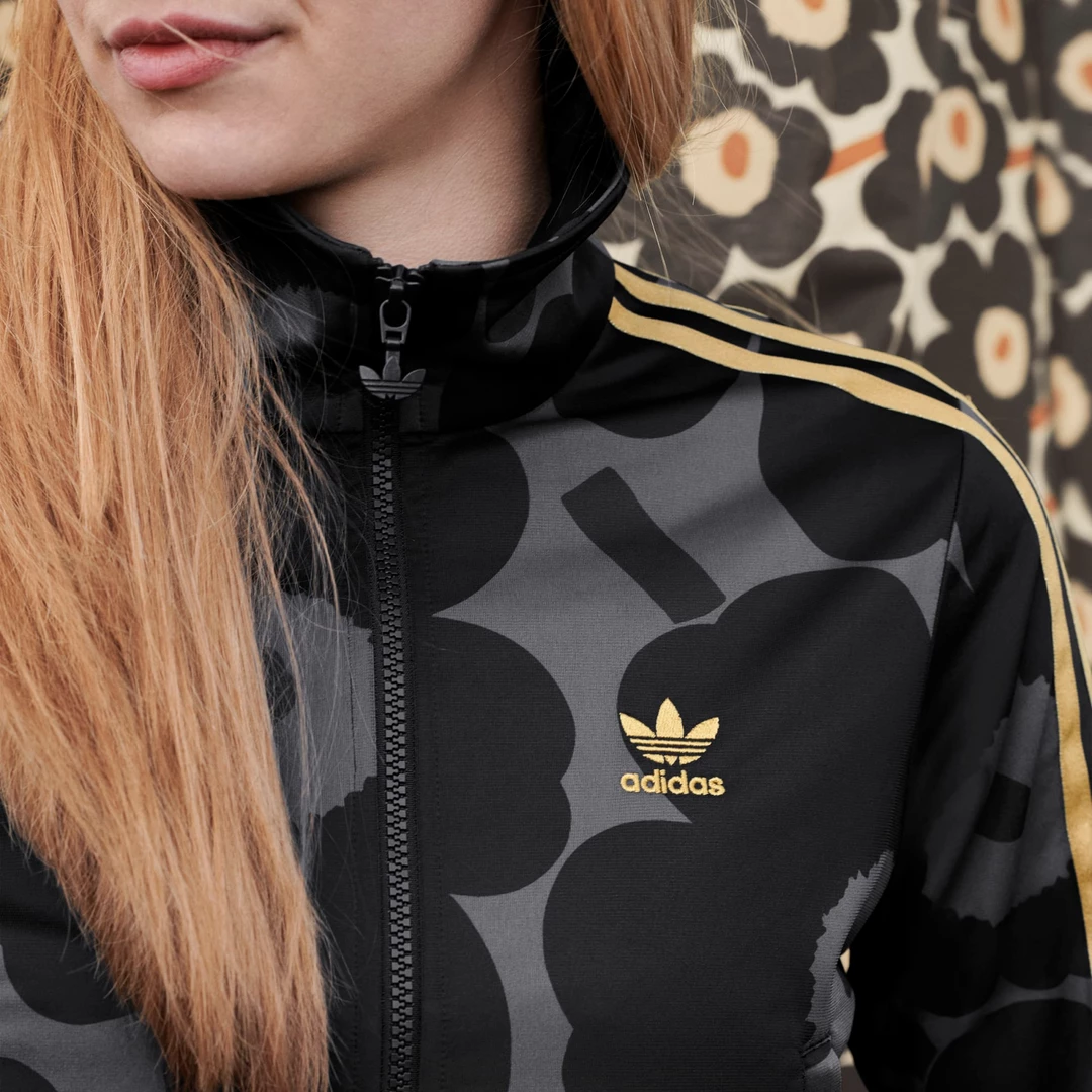 Adidas Women's Marimekko Firebird Track Jacket - Black / Carbon / Yellow