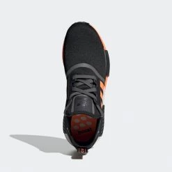 Adidas Men's NMD R1 Shoes - Core Black / Screaming Orange / Grey