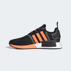 Adidas Men's NMD R1 Shoes - Core Black / Screaming Orange / Grey