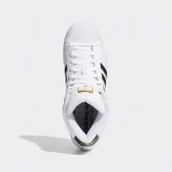 Men's Adidas Pro Model Shoes - Cloud White / Core Black / Gold Foil