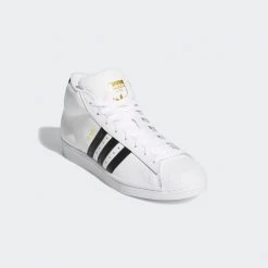 Men's Adidas Pro Model Shoes - Cloud White / Core Black / Gold Foil