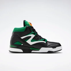 Reebok Men's Pump Omni Zone II Shoes - Core Black / Glen Green / Ftwr White