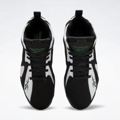 Reebok Men's Kamikaze II Mid Sonic OG Basketball Shoes - Green / White / Black