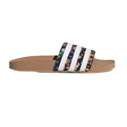 Adidas Women's Rich Mnisi Adilette Slides - Core Black / Cloud White / Multi
