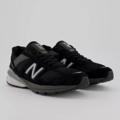 New Balance Men's Made In US 990 V5 Shoes - Black / Silver
