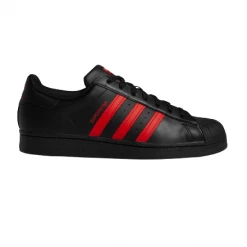 Adidas Men's Superstar Shoes - Core Black / Vivid Red