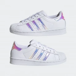 Adidas Kid's Iridescent Superstar Shoes - Cloud White Kids'