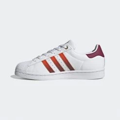 Adidas Women's Superstar X HER Studios Shoes - Cloud White / Power Berry / Gold Metallic