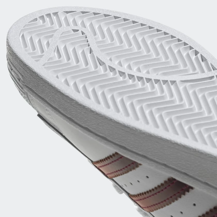 Adidas Women's Superstar X HER Studios Shoes - Cloud White / Power Berry / Gold Metallic