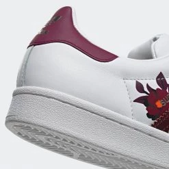 Adidas Women's Superstar X HER Studios Shoes - Cloud White / Power Berry / Gold Metallic