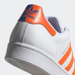 Adidas Men's Superstar Lakers Knicks Split Shoes - White / Blue / Orange