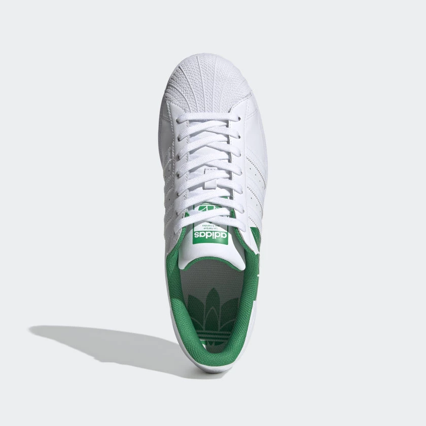 Adidas Men's Superstar Trefoil Shoes - Cloud White / Green