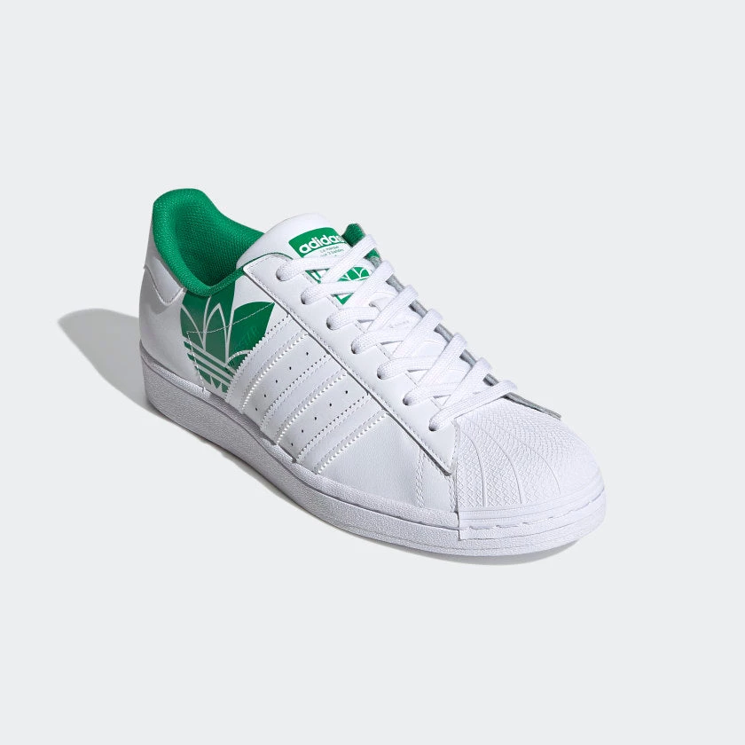 Adidas Men's Superstar Trefoil Shoes - Cloud White / Green