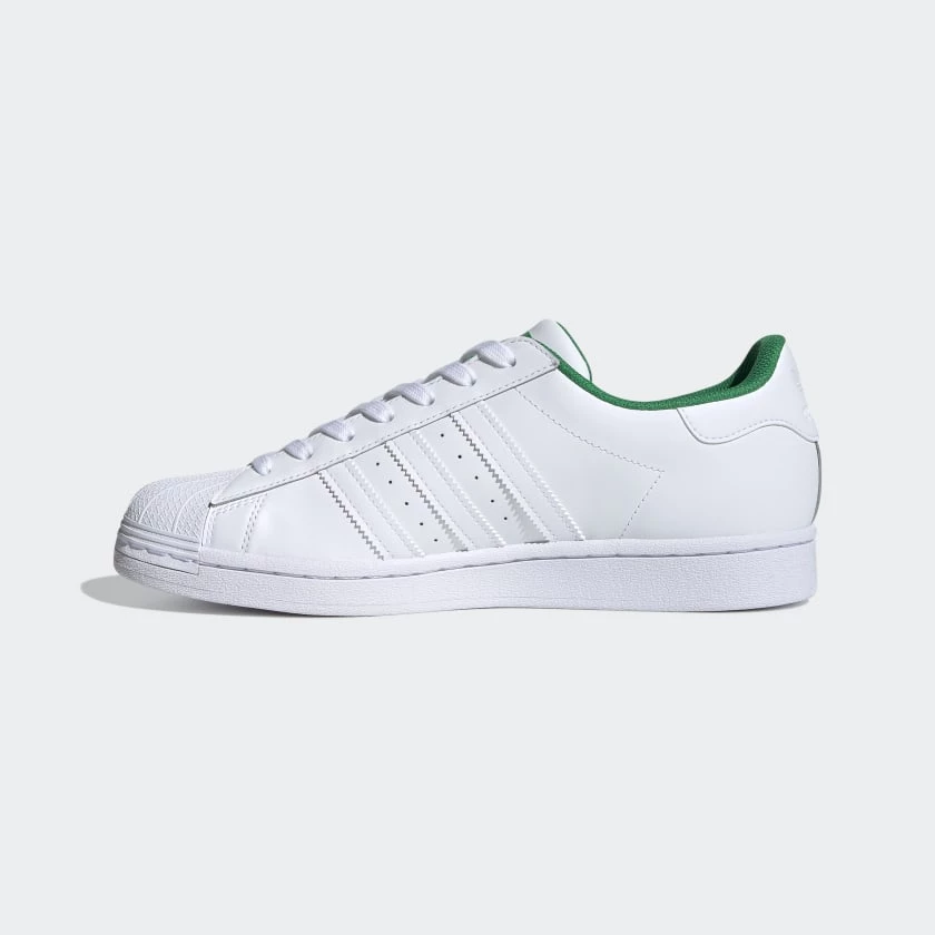 Adidas Men's Superstar Trefoil Shoes - Cloud White / Green