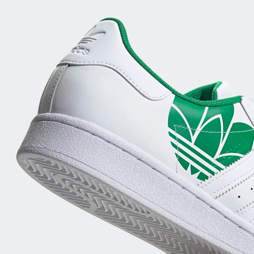 Adidas Men's Superstar Trefoil Shoes - Cloud White / Green