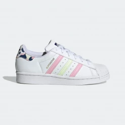 Kids' Adidas Kid's Superstar Shoes - Cloud White / Almost Lime / True Pink
