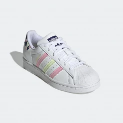 Kids' Adidas Kid's Superstar Shoes - Cloud White / Almost Lime / True Pink