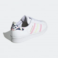 Kids' Adidas Kid's Superstar Shoes - Cloud White / Almost Lime / True Pink