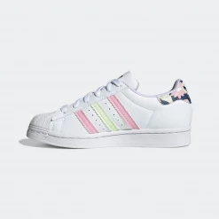 Kids' Adidas Kid's Superstar Shoes - Cloud White / Almost Lime / True Pink