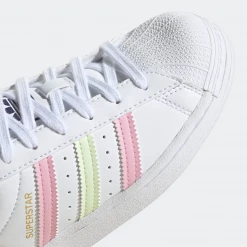 Kids' Adidas Kid's Superstar Shoes - Cloud White / Almost Lime / True Pink