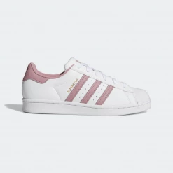 Adidas Women's Superstar Shoes - Cloud White / Magic Mauve