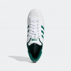 Adidas Men's Superstar Shoes - Cloud White / Collegiate Green