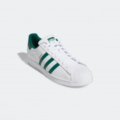 Adidas Men's Superstar Shoes - Cloud White / Collegiate Green